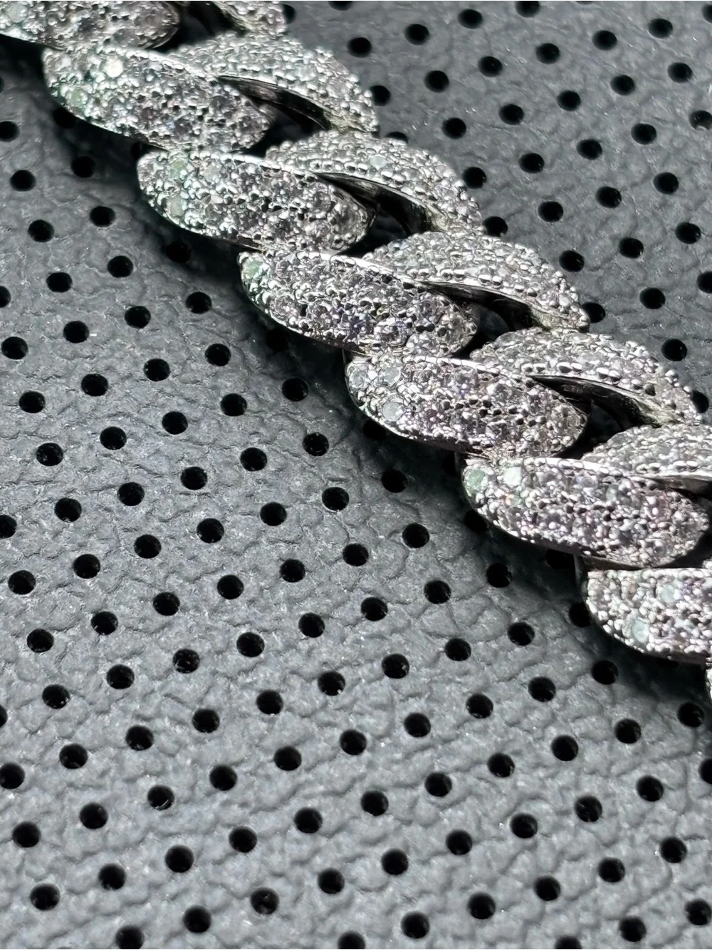Gudi Cuban Link Necklace Moissanite Pave Chain With Pendant